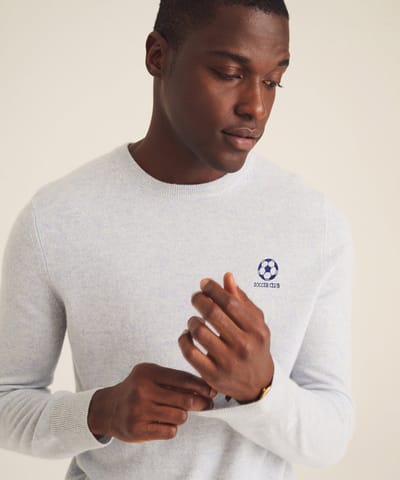 Men's Soccer Cashmere Sweater by NAADAM