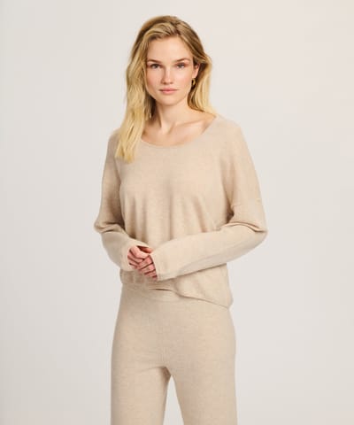 Signature Cashmere Scoop Neck Sweater by NAADAM