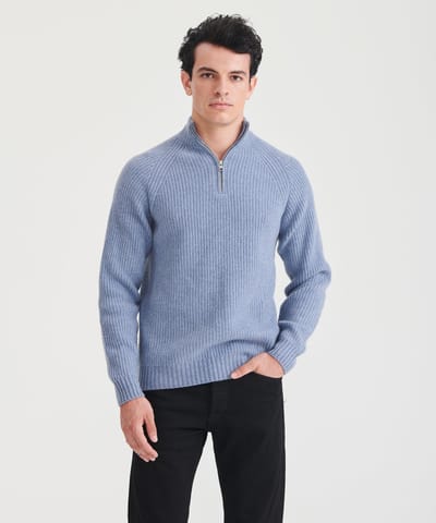 Luxe Cashmere Fisherman Quarter Zip by NAADAM