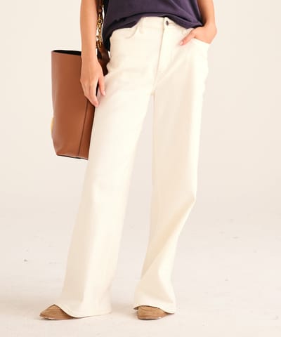 Soft Denim Wide Leg Pant by NAADAM