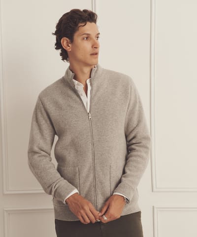 Super Luxe Cashmere Double Faced Full Zip by NAADAM