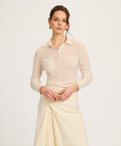 Featherweight Cashmere Relaxed Polo by NAADAM