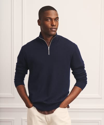 Super Fine Cashmere Quarter Zip by NAADAM