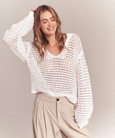 Luxe Chunky Cotton Pointelle Stitch Polo by NAADAM