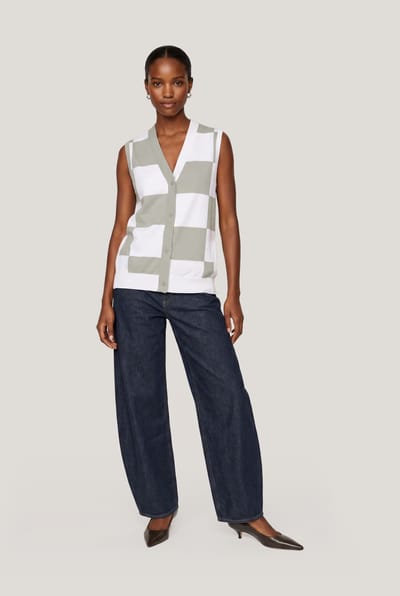 Cotton Cashmere Sleeveless Cardigan by NAADAM