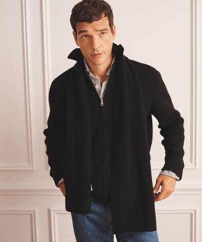 Signature Cashmere Ribbed Scarf by NAADAM
