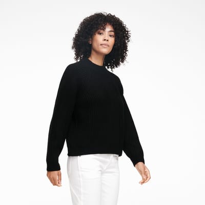 Cashmino Textured Crewneck Sweater by NAADAM