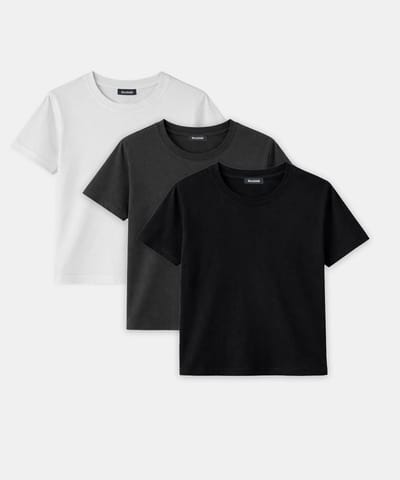 3-Pack Lightweight Brushed Cotton Slim Tee by NAADAM