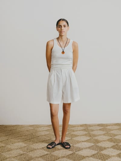 Pfeiffer Short, Organic Poplin, Natural by OZMA