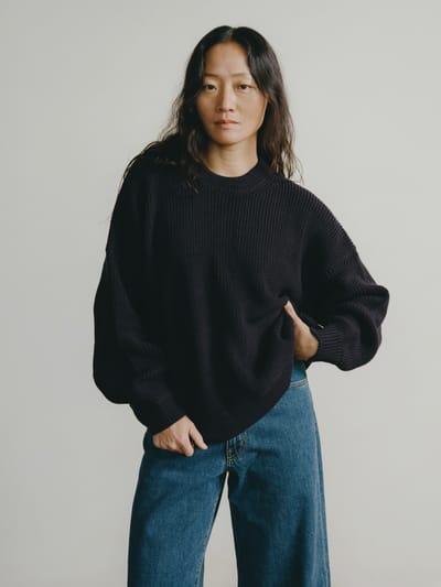 Chleo Crew, Organic Cotton, Navy by OZMA