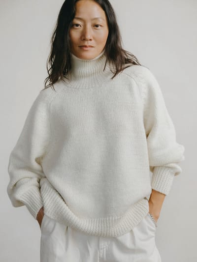 Rue Turtleneck, Alpaca Wool, Cream by OZMA
