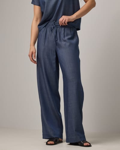 Erin Chambray Wide Leg Pant by Wool&