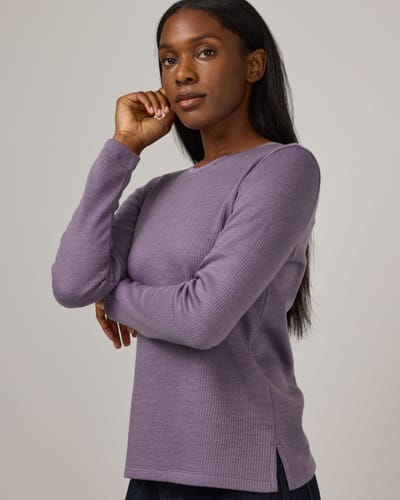 Rayne Double Knit Ribbed Top by Wool&