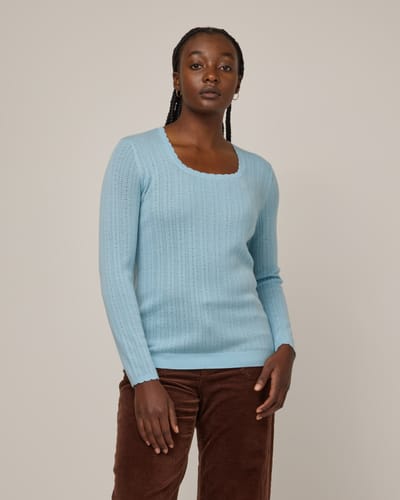 Daisy Pointelle Sweater by Wool&