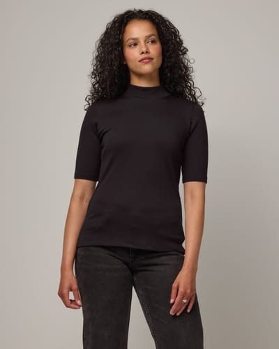 Krystal Mock Neck Top by Wool&