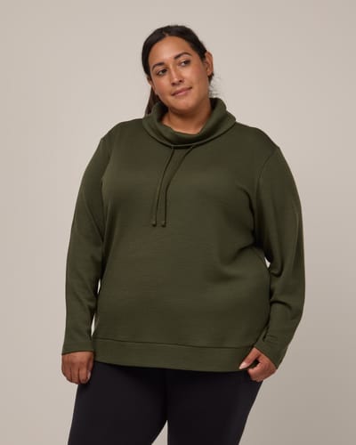 Tate Honeycomb Cowl Neck Top by Wool&