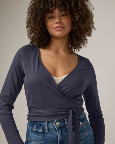 Natalia Wrap Top by Wool&