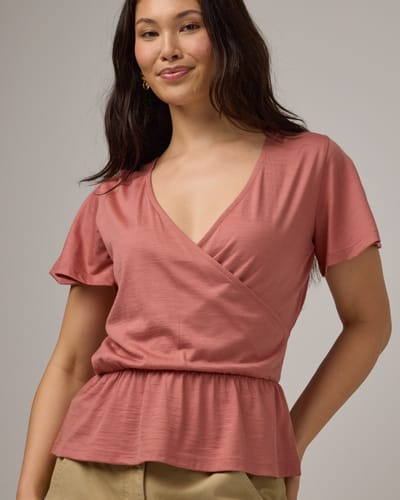 Jeanne Flutter Sleeve Top by Wool&