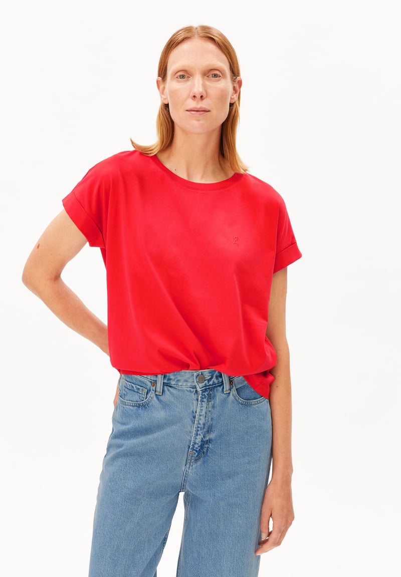 IDAARA T-SHIRT | mars red by ARMEDANGELS, 100% Cotton