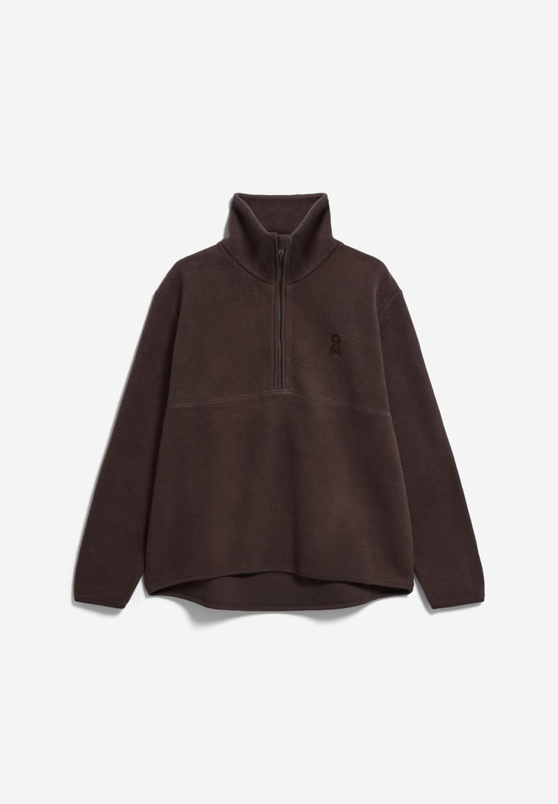 HAARLEENAA COTTON FLEECE SWEAT | claystone by ARMEDANGELS, 100% Cotton