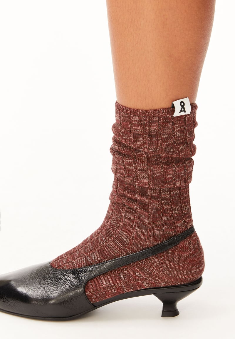 KAAINO SOCKS| claystone-rustwood by ARMEDANGELS, 90% Cotton, 9% Nylon, 1% Elastane