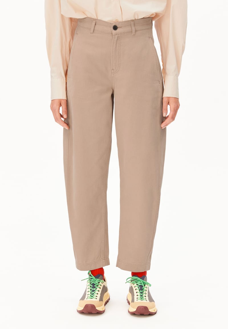 WORKWEAR CANVAS BARREL PANT | true camel by ARMEDANGELS, 100% Cotton