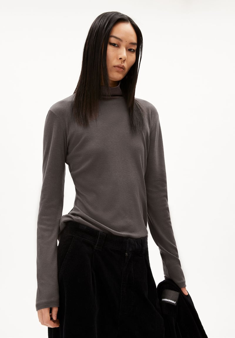GRAZILIAA WOOL BLEND LONGSLEEVE | iron cast by ARMEDANGELS, 70% Lyocell, 30% Wool