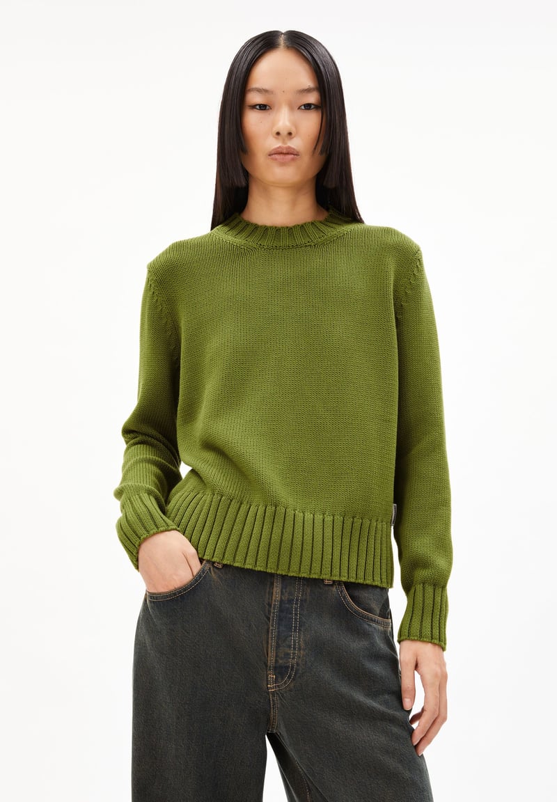 AMALIAAS EREN COTTON | dark moss by ARMEDANGELS, 100% Cotton
