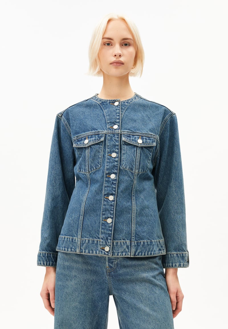 STRUCTURED DENIM JACKET | ligure by ARMEDANGELS, 57% Cotton, 43% Lyocell