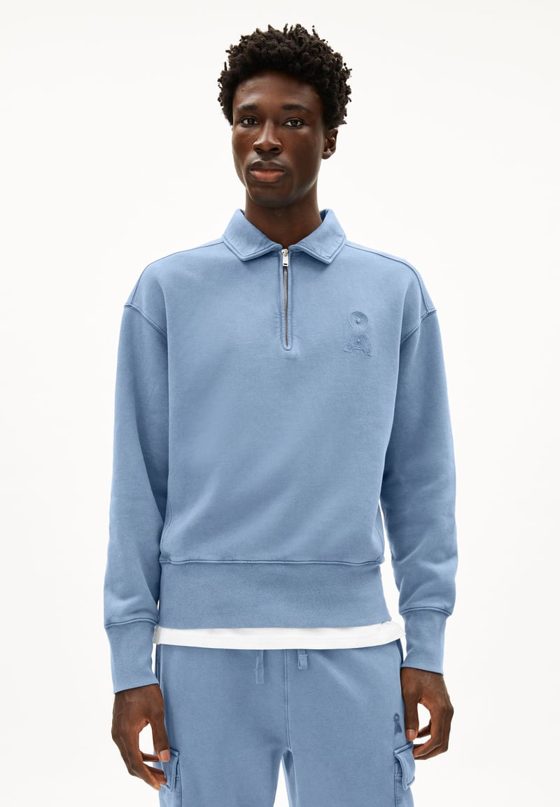 ICONIC Å GMT DYE ZIP TROYER | nightshadow washed by ARMEDANGELS, 100% Cotton