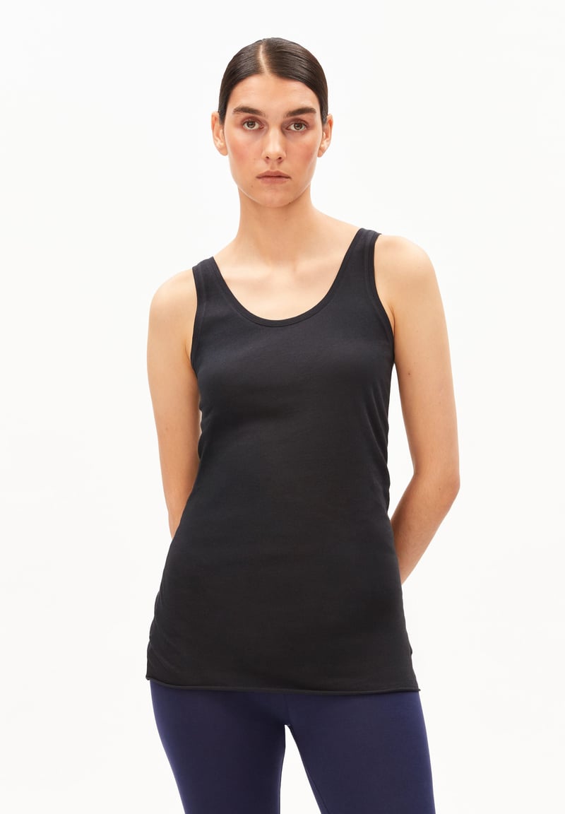 SINGLE JERSEY TOP | black by ARMEDANGELS, 100% Cotton