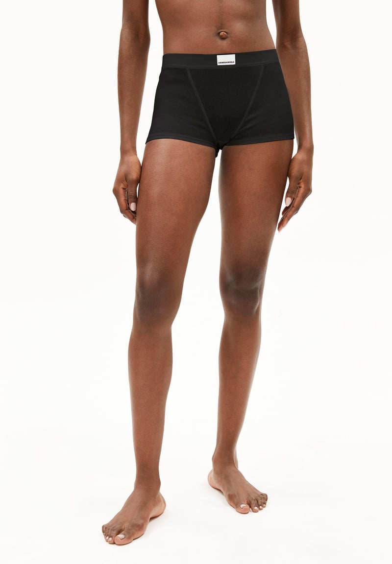ERYNAA RIB SHORTY | black by ARMEDANGELS, 96% Cotton, 4% Elastane