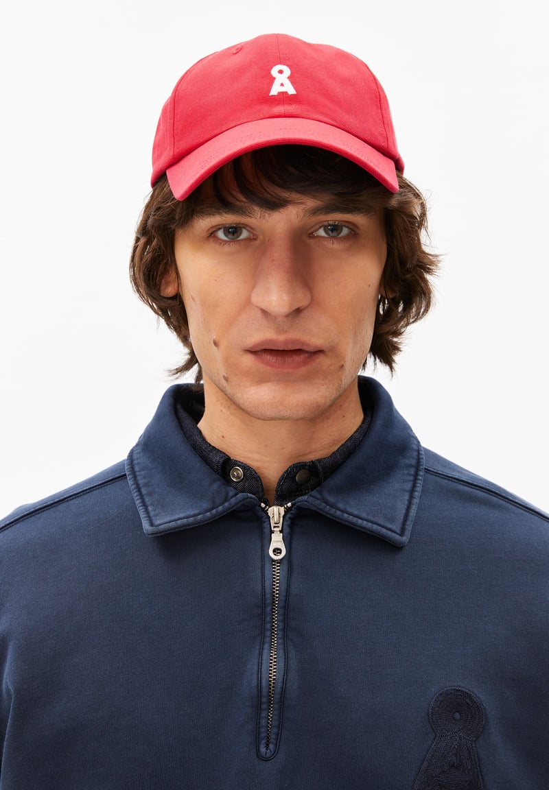 YENAAS BOLD CAP | mars red by ARMEDANGELS, 100% Cotton
