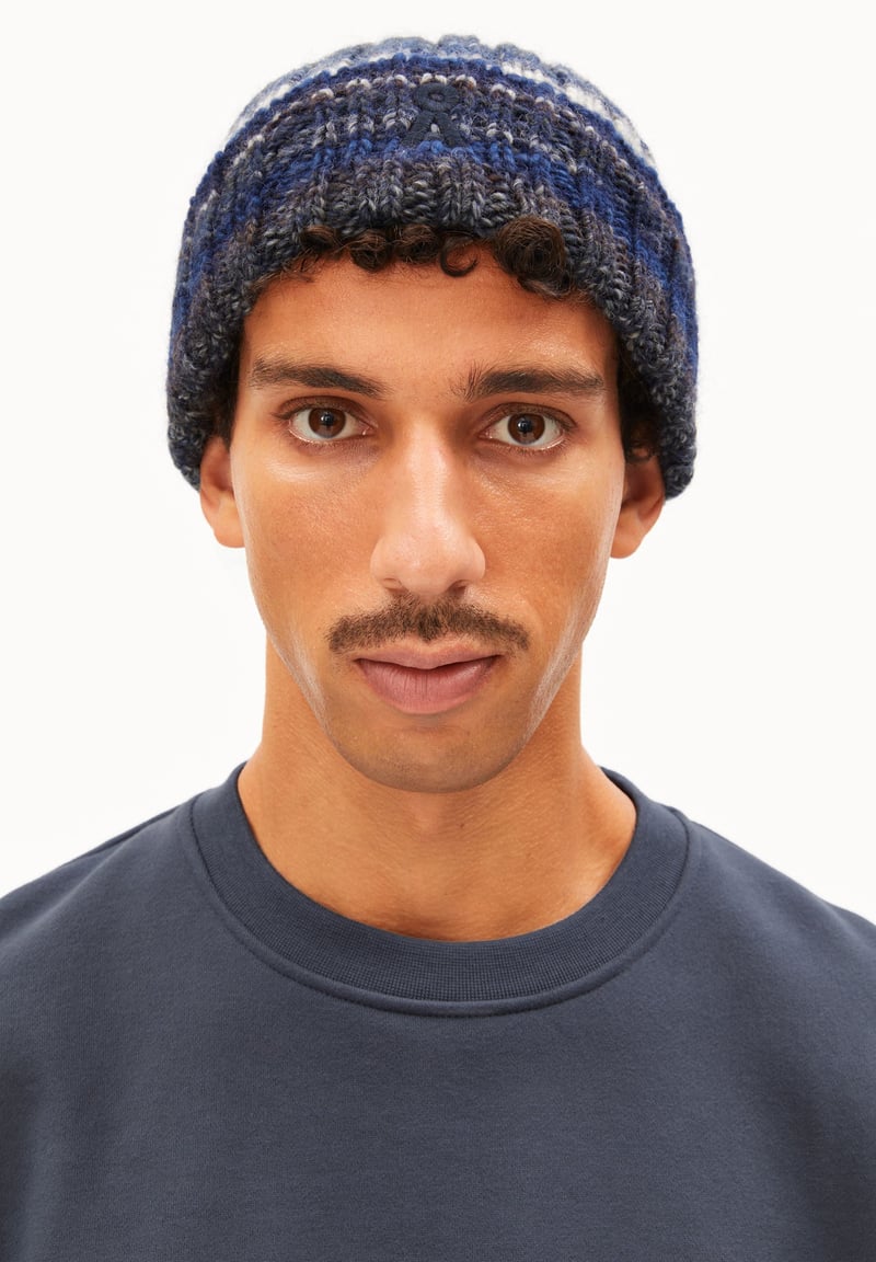 WOOL KNIT BEANIE | night sky by ARMEDANGELS, 100% Wool