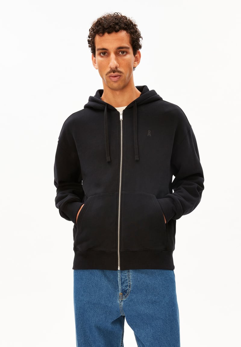 ICONIC Å SAROMIAAN SWEATJACKET | black by ARMEDANGELS, 100% Cotton