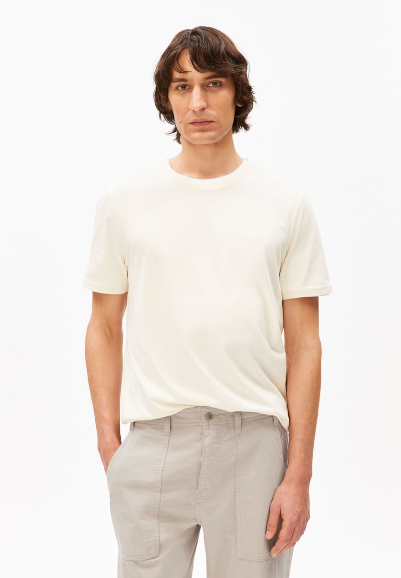 JAAMES T-SHIRT | oatmilk by ARMEDANGELS, 100% Cotton