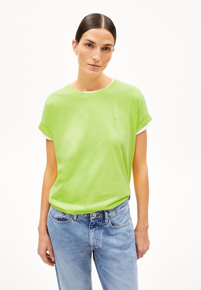 IDAARA T-SHIRT | super lime by ARMEDANGELS, 100% Cotton
