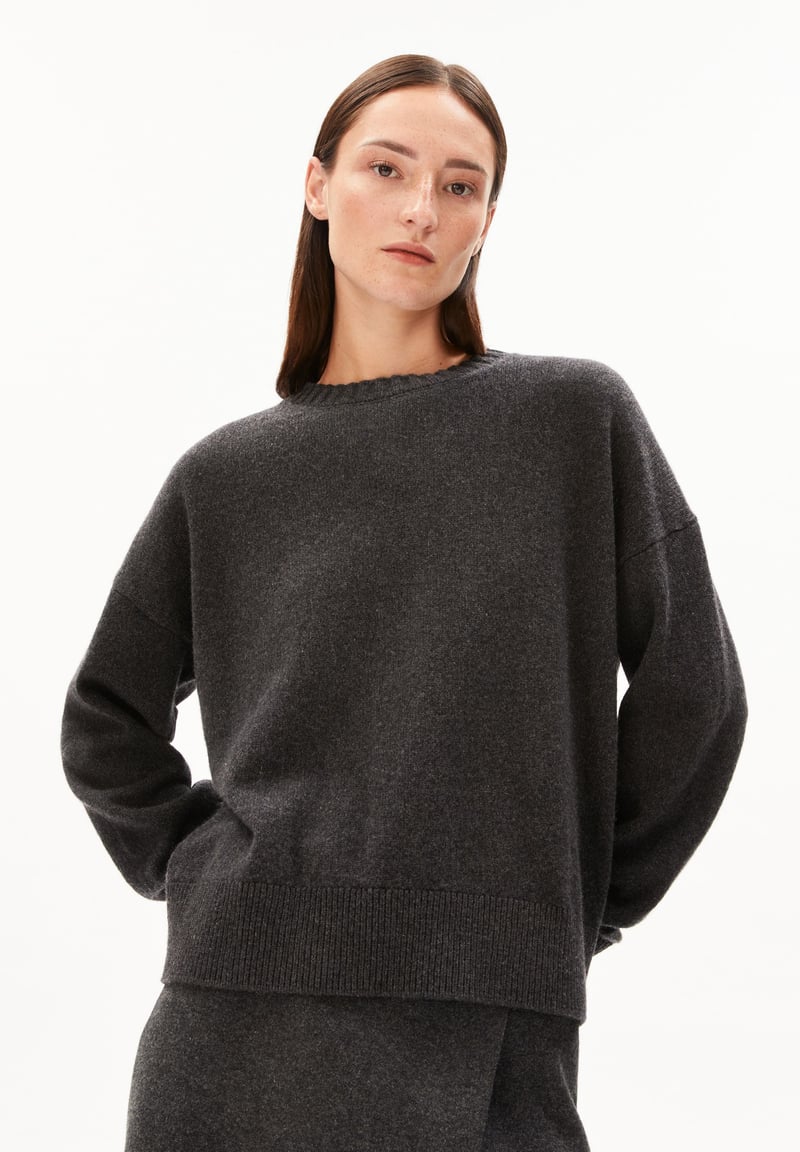 KAARALI KNIT SWEATER | steel melange by ARMEDANGELS