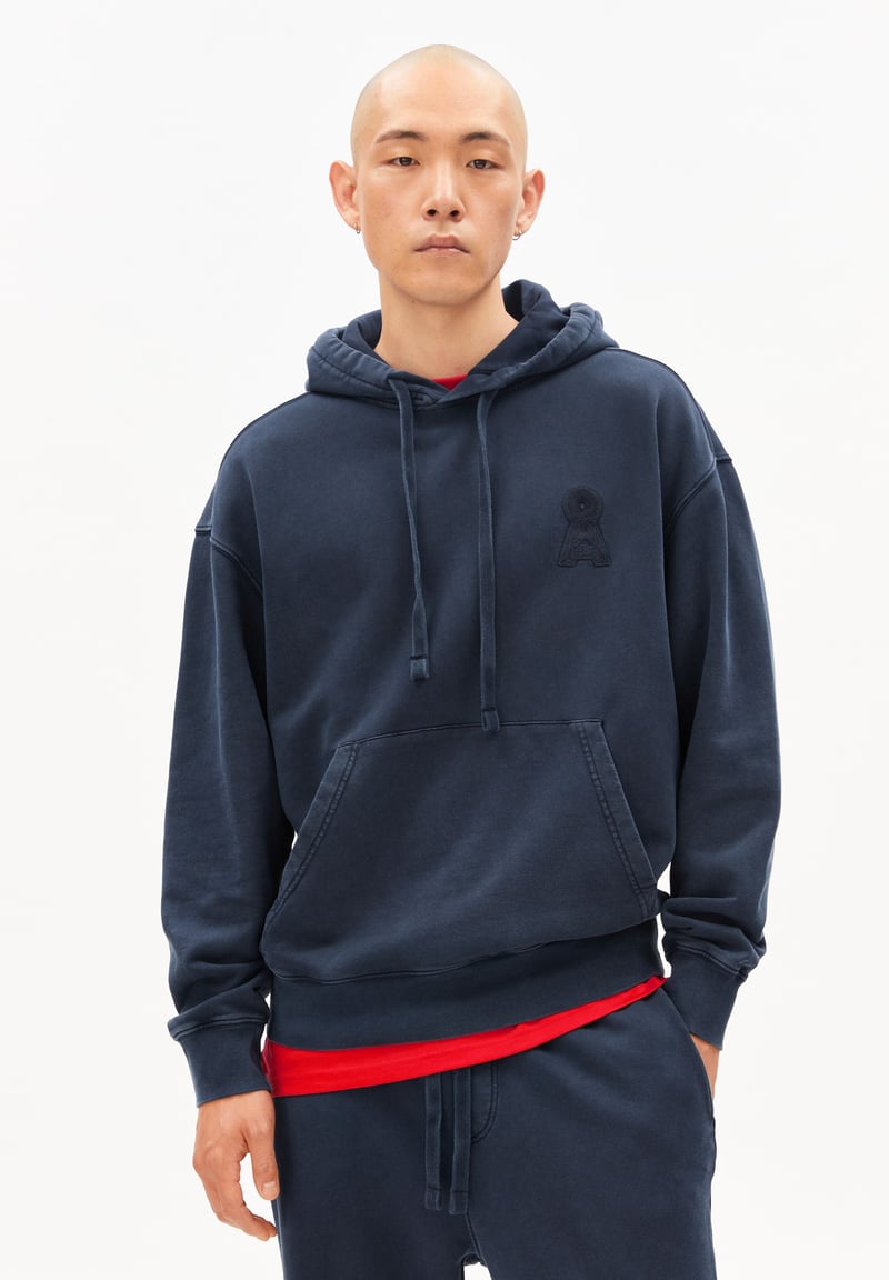 ICONIC Å KIRAAN GMT DYE HOODIE | night sky washed by ARMEDANGELS, 100% Cotton