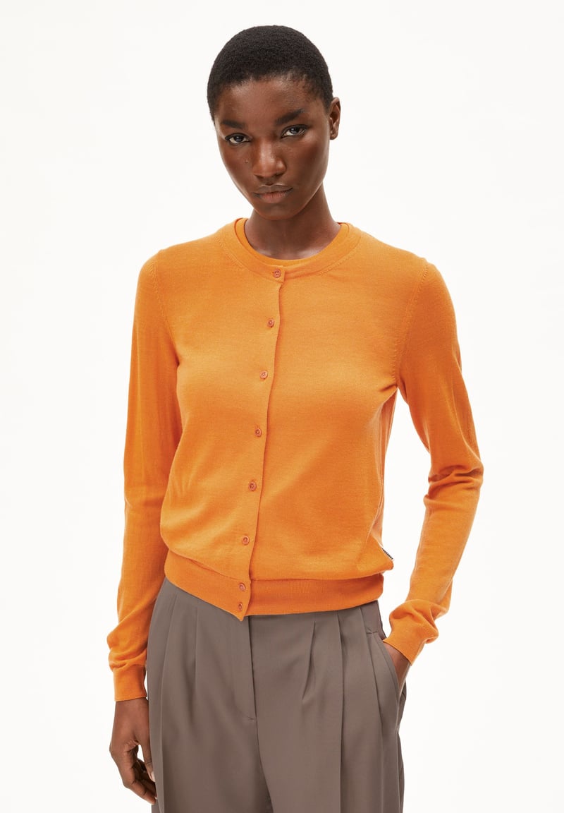 OPHALIAA MERINO CARDIGAN | amberglow by ARMEDANGELS, 100% Wool