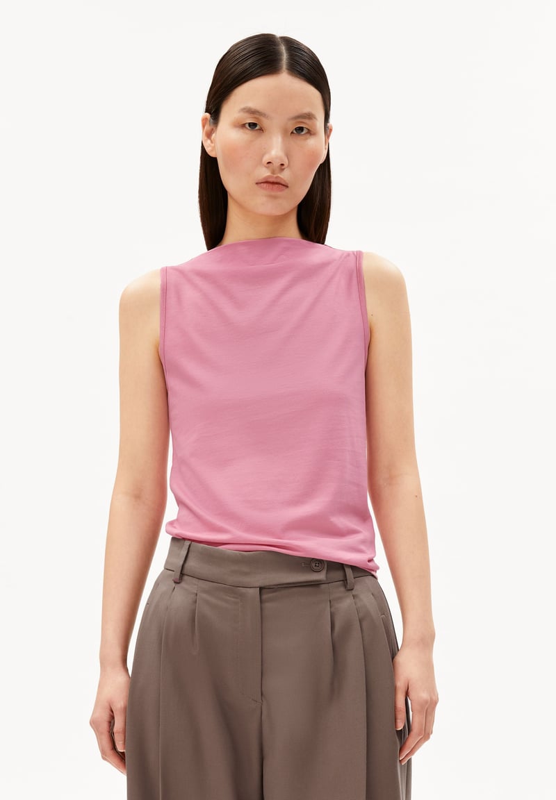 LAMINIAA TOP| washed berry by ARMEDANGELS, 67% Lyocell, 33% Cotton