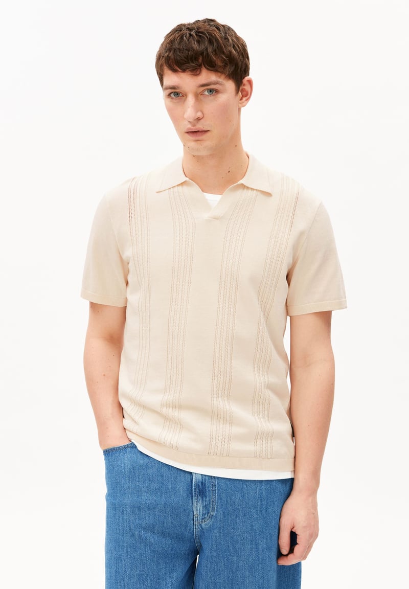 COTTON KNIT POLOSHIRT | pure by ARMEDANGELS, 100% Cotton
