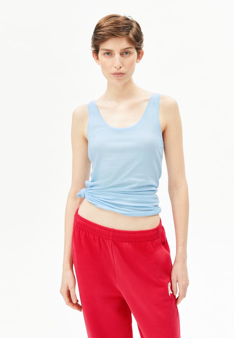 SINGLE JERSEY TOP | blue glow by ARMEDANGELS, 100% Cotton