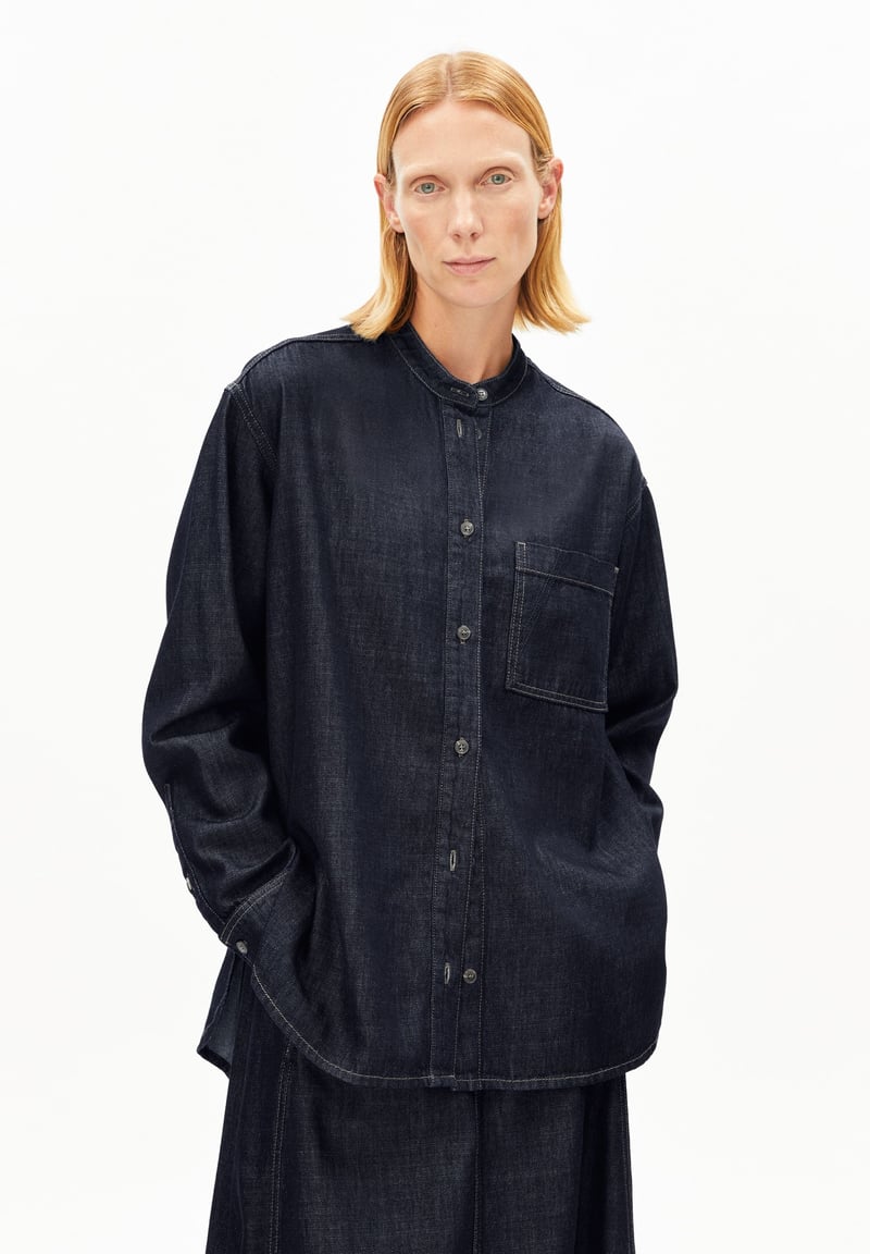 LOOSE DENIM BLOUSE| rinse by ARMEDANGELS, 74% Cotton, 26% Lyocell