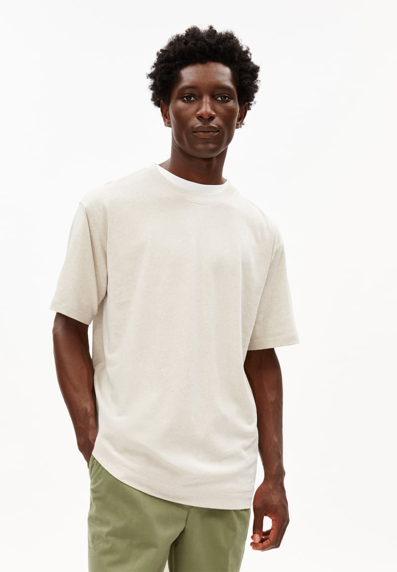 MAARKOS LINEN BLEND T-SHIRT | pure by ARMEDANGELS, 70% Cotton, 30% Linen