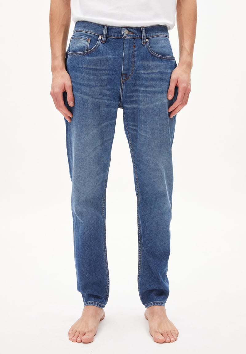 AARJO TARPA| solid mid blue by ARMEDANGELS, 99% Cotton, 1% Elastane