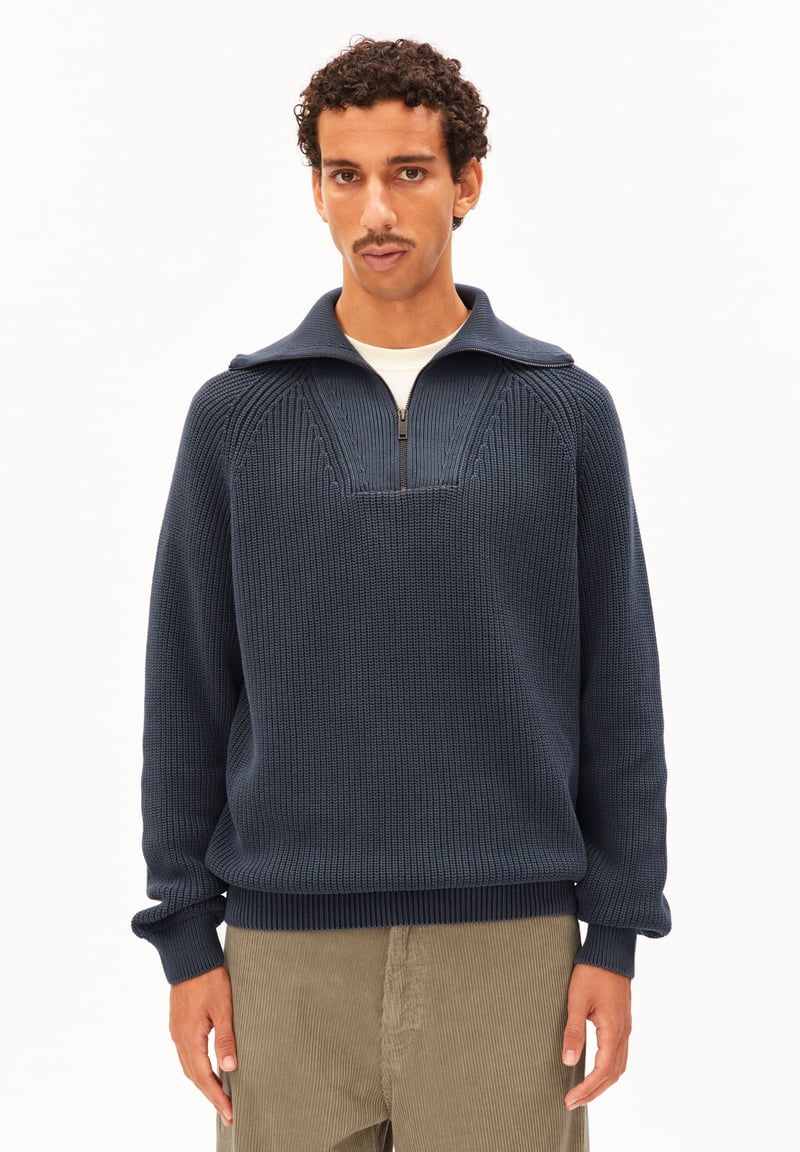 PIGMENT DYE KNIT PULLOVER | moonshadow by ARMEDANGELS, 100% Cotton