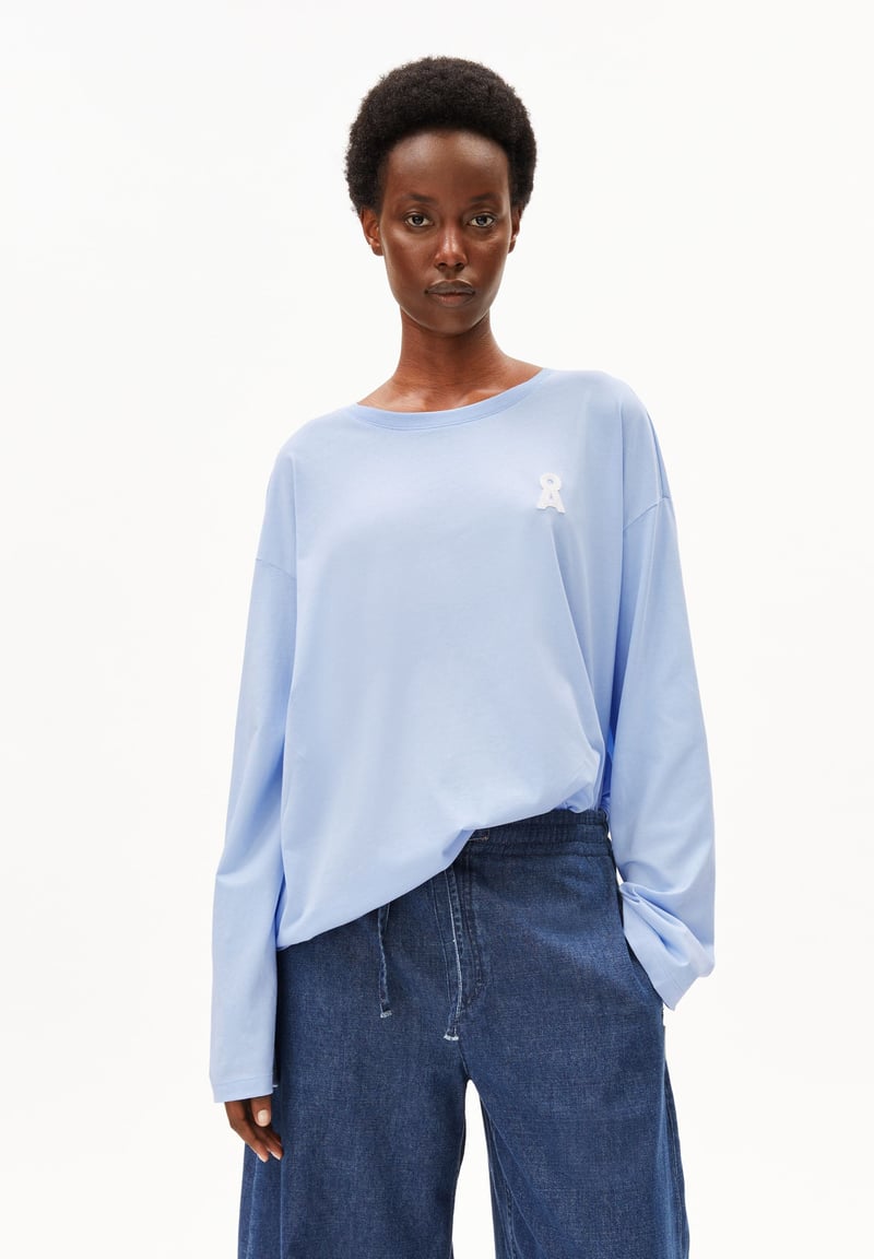 ICONIC Å FIETAA LONGSLEEVE | soft blue by ARMEDANGELS, 100% Cotton