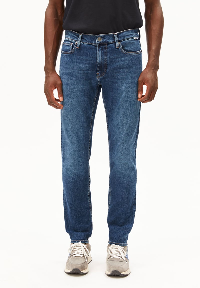 IAAN SLIM JEAN | coast by ARMEDANGELS, 79% Cotton, 17% Lyocell, 3% Elastomultiester, 1% Elastane