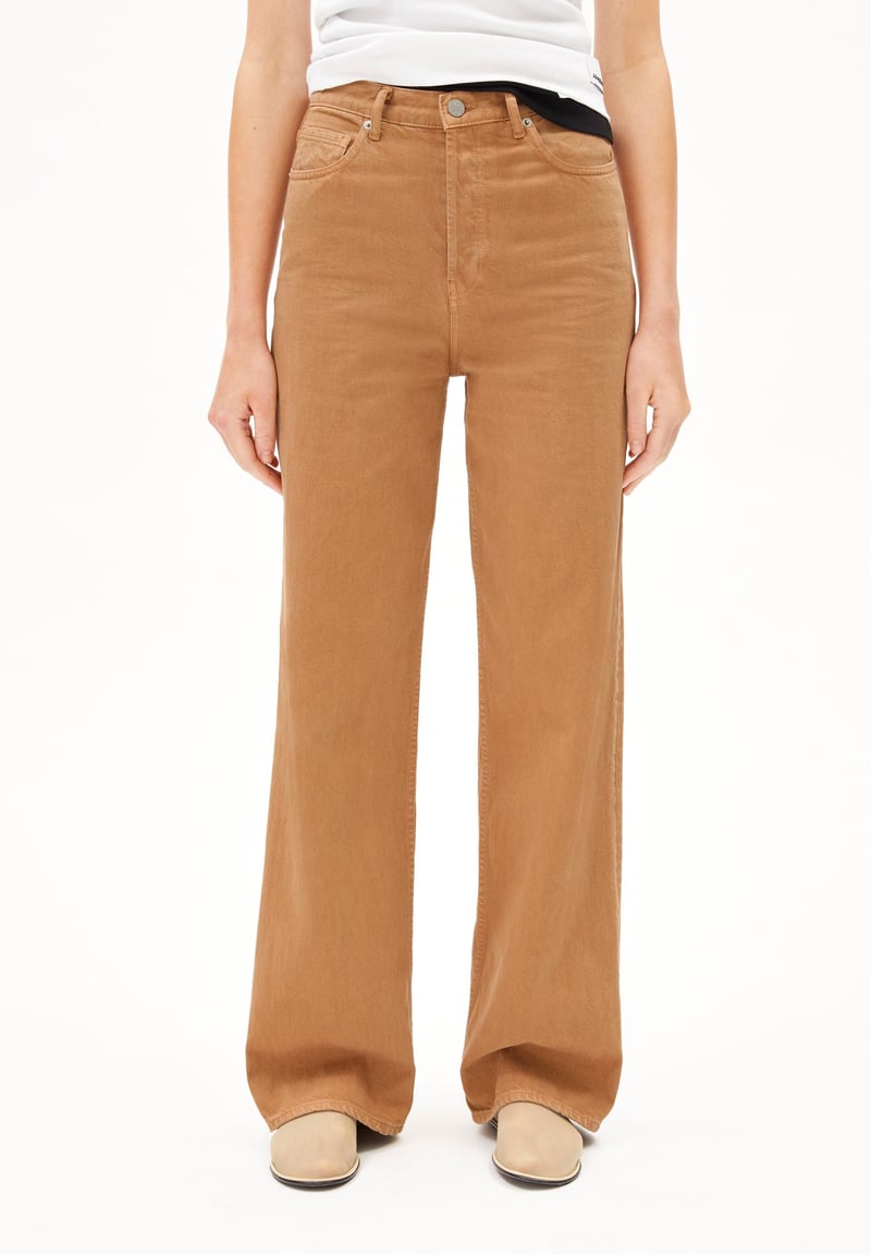 ENIJAA HIGH WAIST WIDE JEAN | beige blond by ARMEDANGELS, 100% Cotton